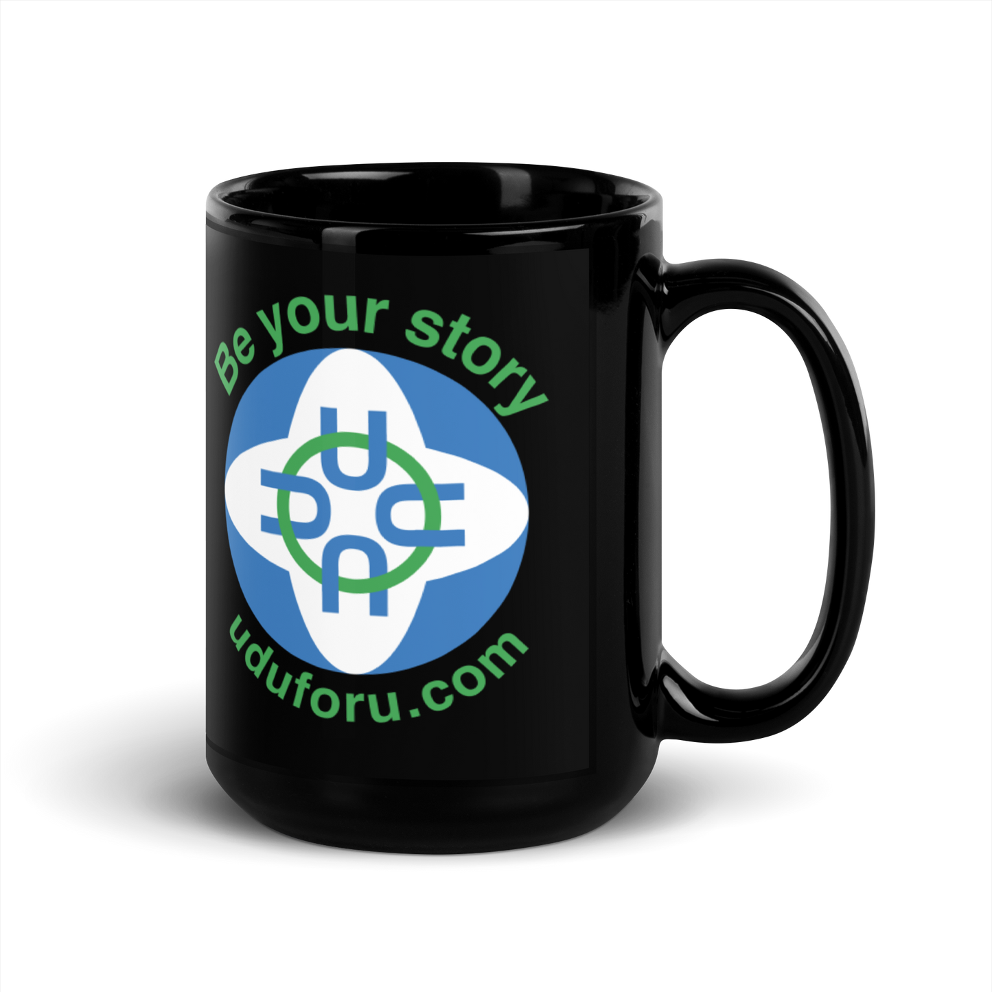 uduforu Logo Black Glossy Mug