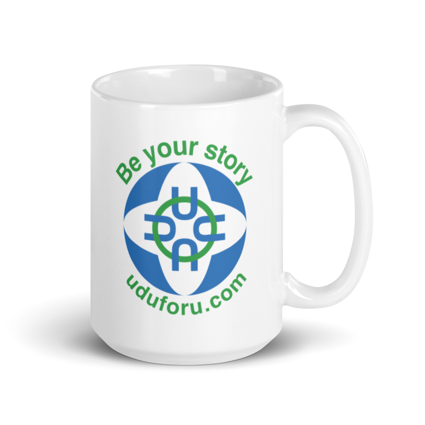 uduforu Logo White Glossy Mug